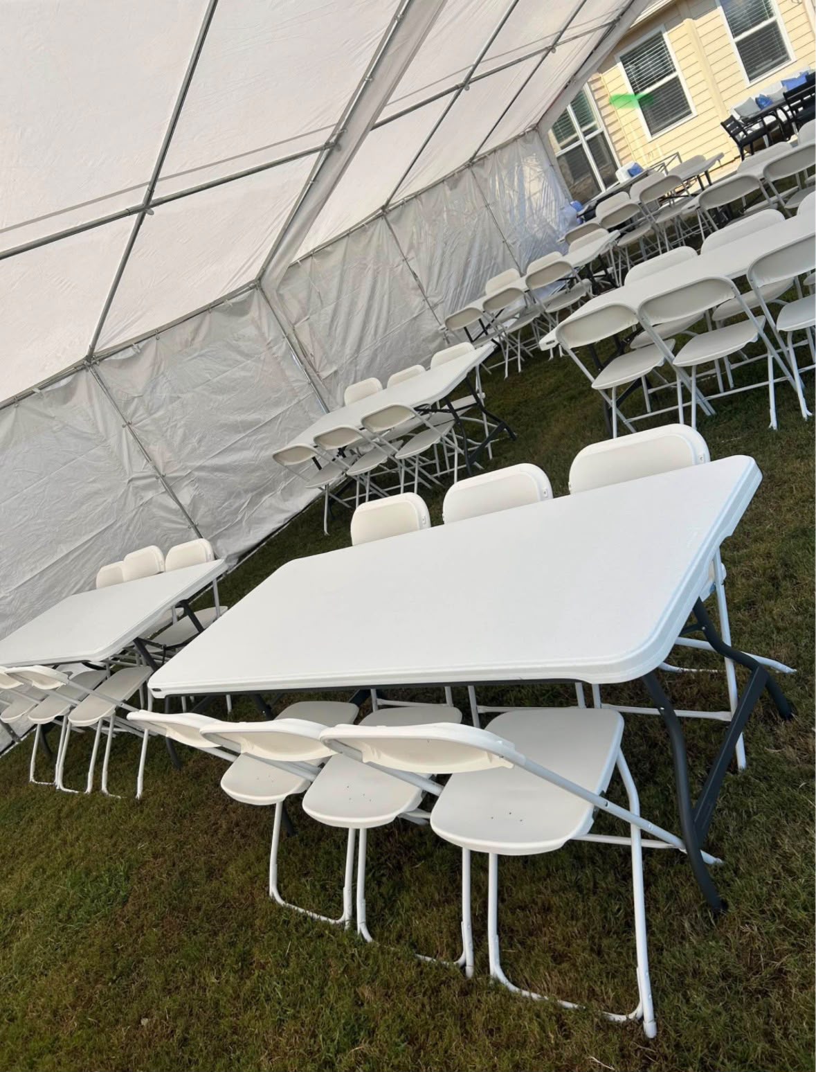 Table and chair rental setup 3